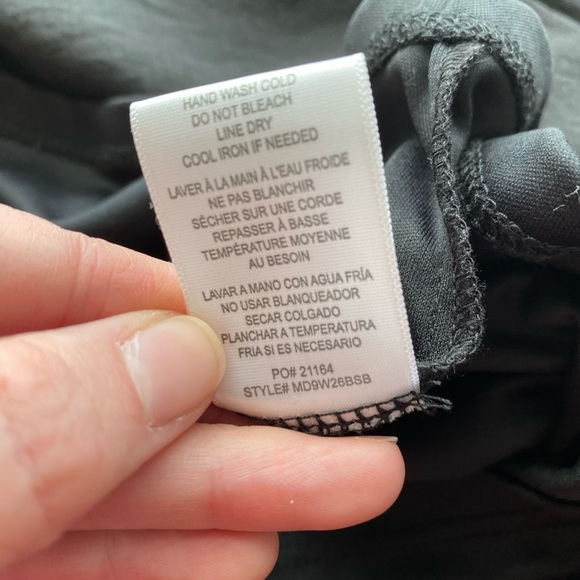 Bobeau Studio B Button front Minimalist Midi Black Dress Size XL - Picture 9 of 11